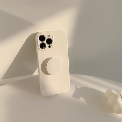 Solid Color Bracket Phone Case Simple