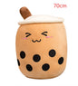 Cute Fruit Drink Plush Stuffed Soft Strawberry Milk Tea Plush Boba Tea Cup Toy Bubble Tea Pillow Cushion Kids Gift